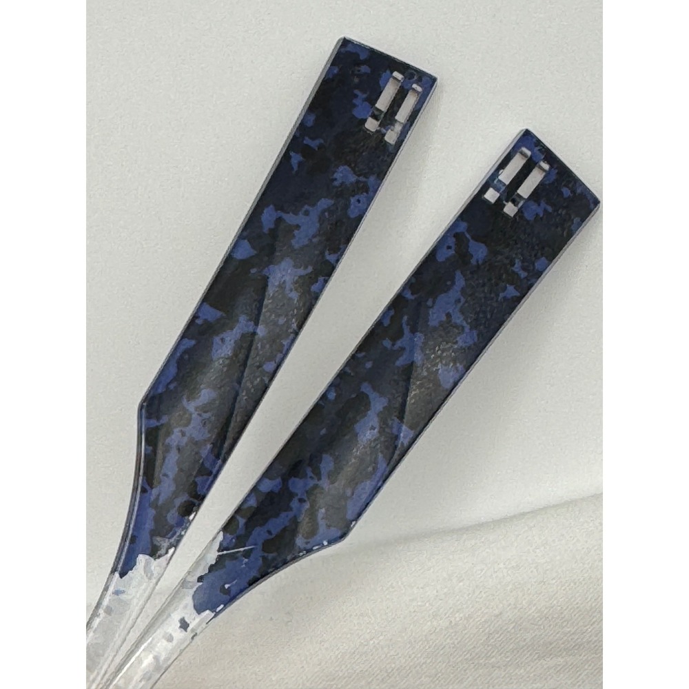 Dilem Interchangeable Eyeglass Temples BLUE SMOKY ABSTRACT Sci-Fi Noir France